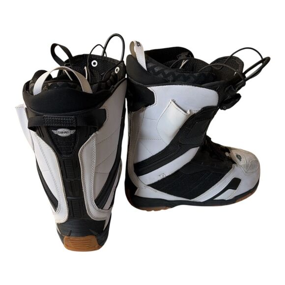 SIMS RALLY Men\'s Snowboard Boots Size 8 - White & Black - Used main image 3